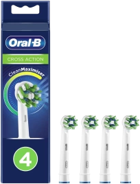 Набор насадок Oral-B Cross Action CleanMaximiser для ирригатора и электрической щетки, белый, 4 шт.
