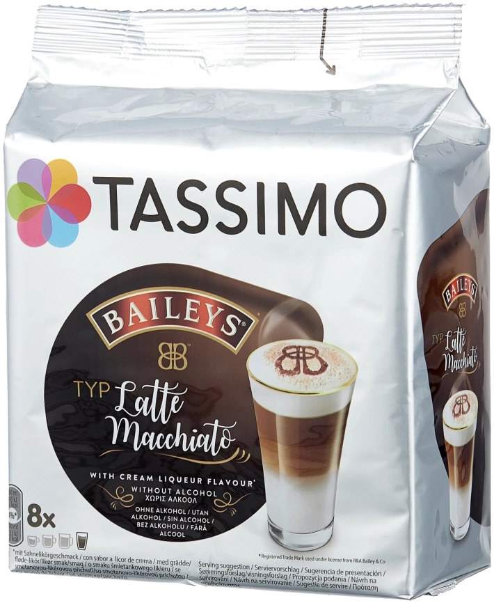 Набор кофе в капсулах Tassimo Baileys Latte Macchiato, интенсивность 3, 16 кап. в уп. фото 1