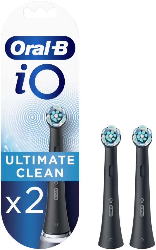 Набор насадок Oral-B iO Ultimate Clean для электрической щетки, черный, 2 шт. фото 1