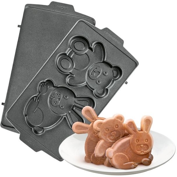 Панель "Медведь и заяц" для мультипекаря Redmond (форма для выпечки фигурного печенья и пряников) RAMB-30 фото 2