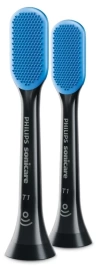 Набор насадок Philips HX8072/11 для звуковой щетки, черный/синий, 2 шт.