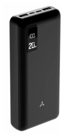 Внешний аккумулятор Accesstyle Winter 20PD, 20000 мАч, 2 USB, 2.1 А, дисплей, черный