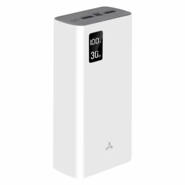 Внешний аккумулятор Accesstyle Bison 30PQD 30 000 мАч с быстрой зарядкой, белый