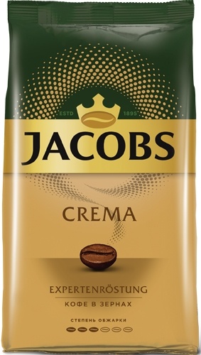 Кофе в зернах Jacobs Crema, 1 кг фото 1