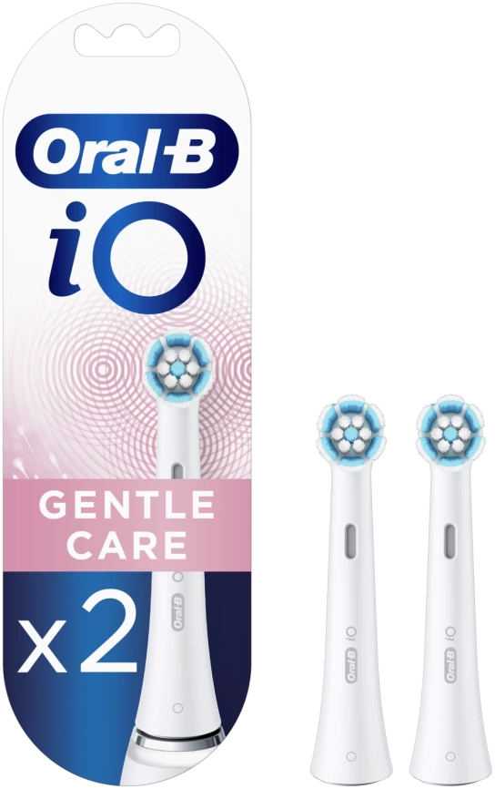 Набор насадок Oral-B iO Gentle Care для ирригатора и электрической щетки, белый, 2 шт. фото 1